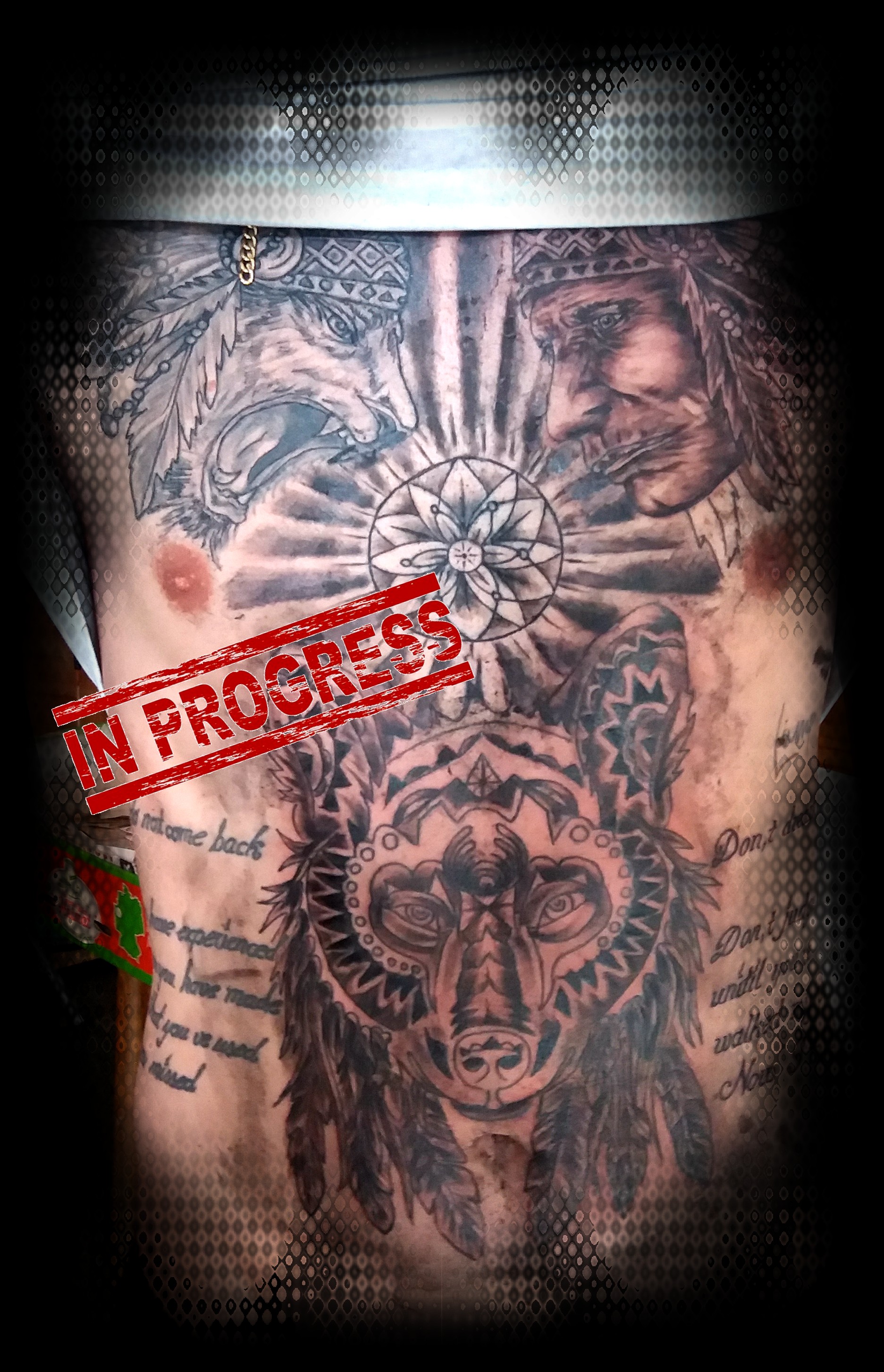 Indianer Motiv Traumfaenger Wolf In Progress Recklinghausen STUDIO 45